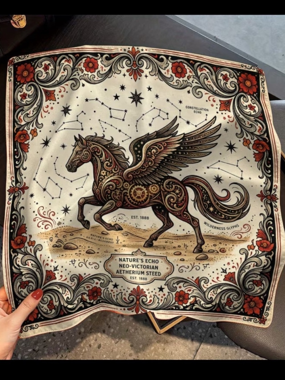 Pegasus Western/Celestial Bandana Scarf